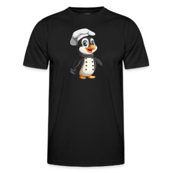 Pingouin Kawaii Pingouin Mignon - T-shirt sport Homme - noir - Devant - AI Model Male 178 dark (178cm)