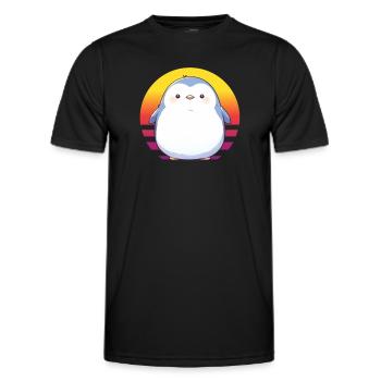 Pingouin Kawaii Pingouin mignon - T-shirt sport Homme - noir - Devant - AI Model Male 178 dark (178cm)