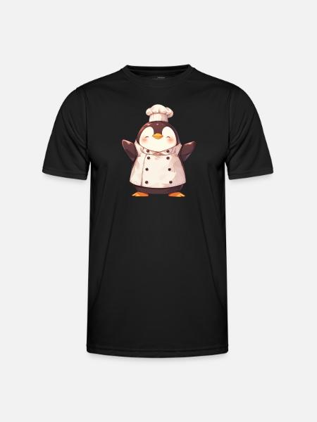 Pingouin Kawaii Pingouin Mignon - T-shirt sport Homme - noir