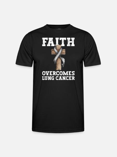 Lung Cancer Awareness Month White Ribbon - Men's Functional T-Shirt - black