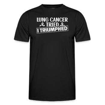 Cancer du poumon Sensibilisation gratuite au cancer du poumon - T-shirt sport Homme - noir - Devant - AI Model Male 178 dark (178cm)