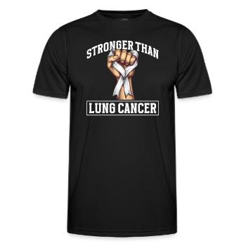 Cancer du poumon Sensibilisation gratuite au cancer du poumon - T-shirt sport Homme - noir - Devant - AI Model Male 178 dark (178cm)