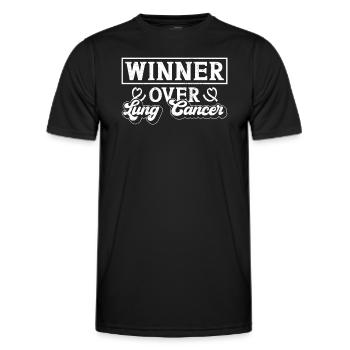 Cancer du poumon Sensibilisation gratuite au cancer du poumon - T-shirt sport Homme - noir - Devant - AI Model Male 178 dark (178cm)