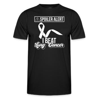 Cancer du poumon Sensibilisation gratuite au cancer du poumon - T-shirt sport Homme - noir - Devant - AI Model Male 178 dark (178cm)