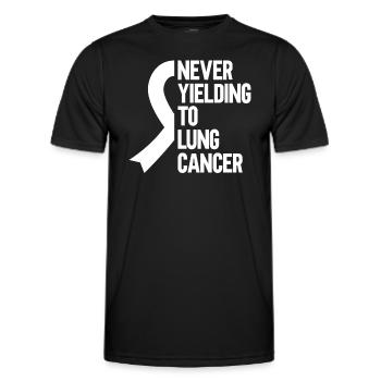 Guerrier du cancer du poumon Sensibilisation au cancer du poumon - T-shirt sport Homme - noir - Devant - AI Model Male 178 dark (178cm)