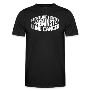 Guerrier du cancer du poumon Sensibilisation au cancer du poumon - T-shirt sport Homme - noir - Devant - AI Model Male 178 dark (178cm)