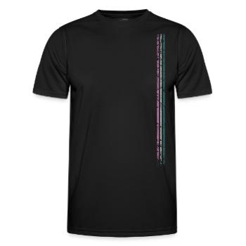 Deko Farben Streifen - Dezent - Männer Funktions-T-Shirt - Schwarz - Vorne - AI Model Male 178 dark (178cm)