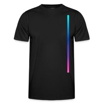 Couleurs Stripe Design - T-shirt sport Homme - noir - Devant - AI Model Male 178 dark (178cm)