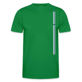 Rayures de style finlandais - T-shirt sport Homme - vert - Devant - AI Model Male 178 dark (178cm)