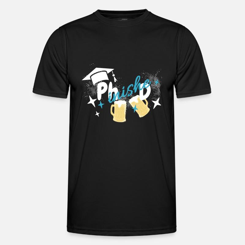 Abschluss Doktor Phinished Bier - Männer Funktions-T-Shirt - Schwarz
