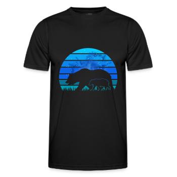 Mama Bär, Kind - Männer Funktions-T-Shirt - Schwarz - Vorne - AI Model Male 178 dark (178cm)