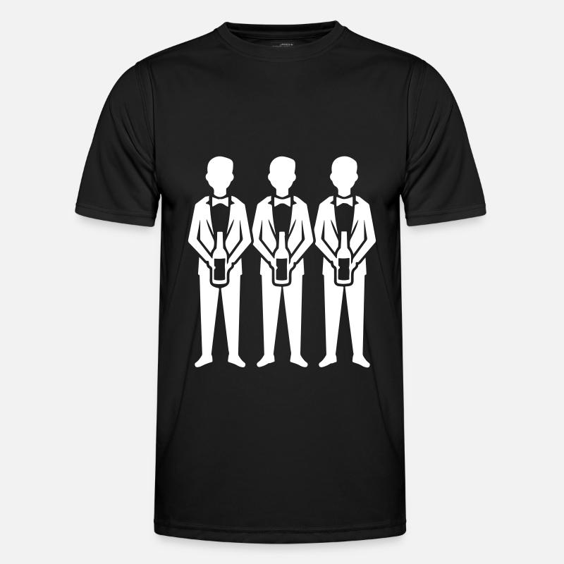 Bräutigam Team Junggesellenabschied - Männer Funktions-T-Shirt - Schwarz