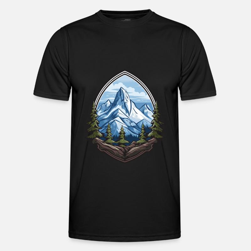 Eisberge Mountains Bergsteigen Männer Funktions-T-Shirt