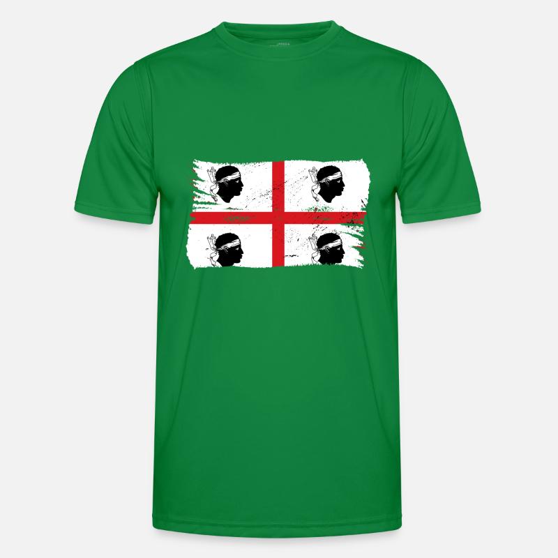 Drapeau de la Sardaigne Drapeau sarde Drapeau de la Sardaigne T-shirt sport Homme