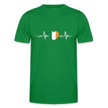 Irland Herz Irische Flagge Retro - Männer Funktions-T-Shirt - Kelly Green - Vorne - AI Model Male 178 dark (178cm)