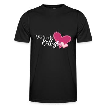 Weltbeste Kollegin Herz - Männer Funktions-T-Shirt - Schwarz - Vorne - AI Model Male 178 dark (178cm)