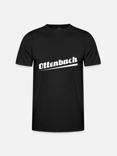 Offenbach - Textdesign mit Stadtnamen - Männer Funktions-T-Shirt - Schwarz