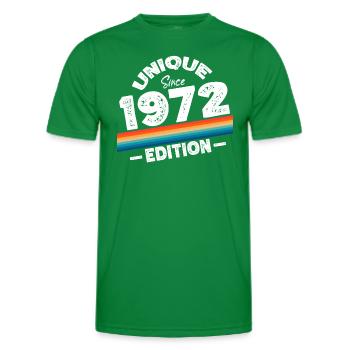 Unique Since 1972 Edition Birthday Vintage 1972 - Men's Functional T-Shirt - kelly green - Front - AI Model Male 178 dark (178cm)