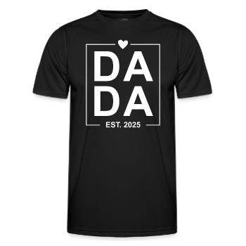 Dada Est 2025 white - Men's Functional T-Shirt - black - Front - AI Model Male 178 dark (178cm)