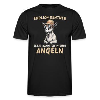 Ruhestand In Ruhe Angeln Ziege Rentner - Männer Funktions-T-Shirt - Schwarz - Vorne - AI Model Male 178 dark (178cm)