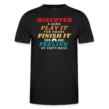 Finish a game - Men's Functional T-Shirt - black - Front - AI Model Male 178 dark (178cm)