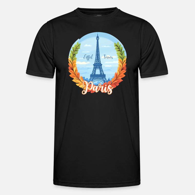 Pariser Liebe, immer in Mode! - Männer Funktions-T-Shirt - Schwarz