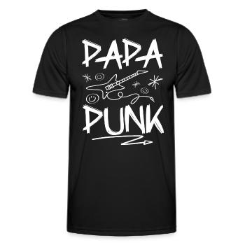 Papa Punk Rock - T-shirt sport Homme - noir - Devant - AI Model Male 178 dark (178cm)