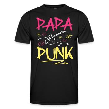 Papa Punk Rock - T-shirt sport Homme - noir - Devant - AI Model Male 178 dark (178cm)