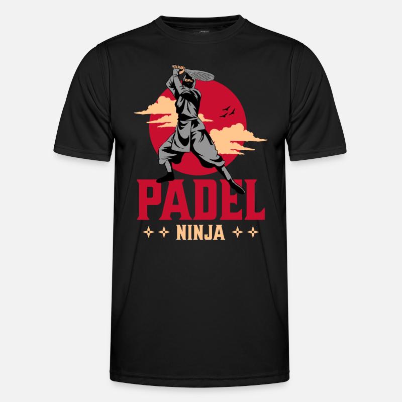 Padel Ninja Samurai Japansk Paquet Padle - Funktionsshirt til herrer - sort
