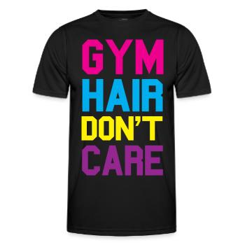 Gym - Men's Functional T-Shirt - black - Front - AI Model Male 178 dark (178cm)