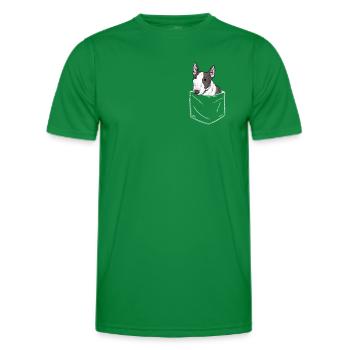 Chien Pitbull - T-shirt sport Homme - vert - Devant - AI Model Male 178 dark (178cm)