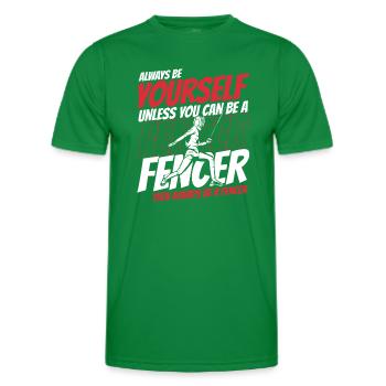 Fencing Fencer - Men's Functional T-Shirt - kelly green - Front - AI Model Male 178 dark (178cm)