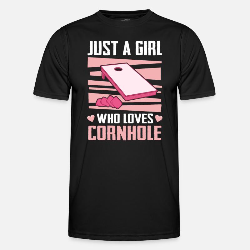 Cornhole Bean Bag Cornhole Spieler Männer Funktions-T-Shirt