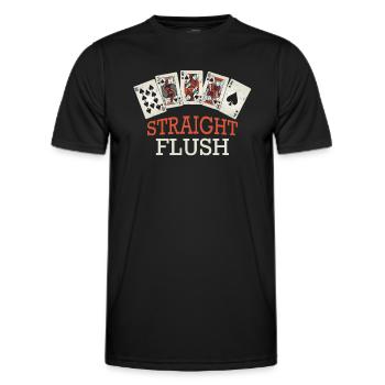 Poker Casino Texas Hold'em Poker Players - Men's Functional T-Shirt - black - Front - AI Model Male 178 dark (178cm)