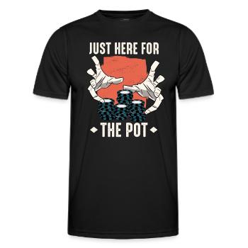 Poker Casino Texas Hold'em Poker Players - Men's Functional T-Shirt - black - Front - AI Model Male 178 dark (178cm)