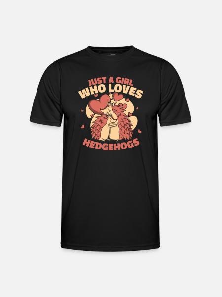 Hedgehog Spiny Animal Hedgehog - Men's Functional T-Shirt - black