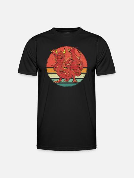 Drache Mystisch Drachen Fantasie - Männer Funktions-T-Shirt - Schwarz