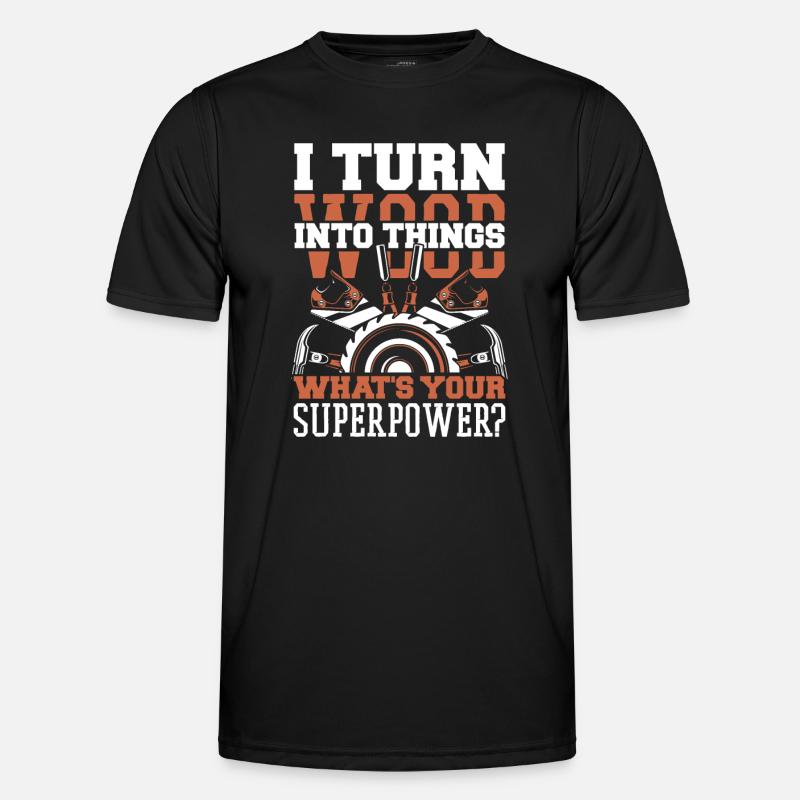 Tømrer Snedker snedkerarbejde - Funktionsshirt til herrer - sort