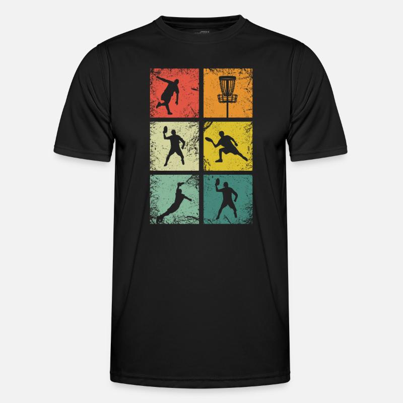 Frisbee Disc Golf - Men's Functional T-Shirt - black