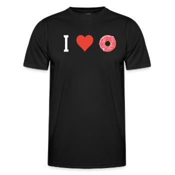 Donut Donuts Candy Bagel - T-shirt sport Homme - noir - Devant - AI Model Male 178 dark (178cm)