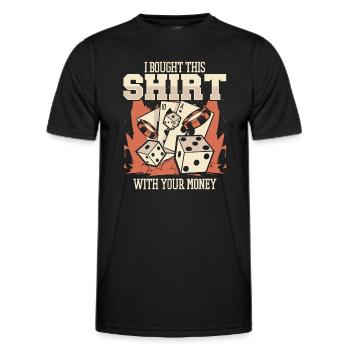 Poker Casino Texas Hold'em Poker Players - Men's Functional T-Shirt - black - Front - AI Model Male 178 dark (178cm)