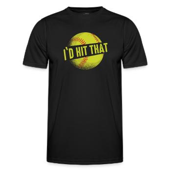Softball Sport Softball Spieler - Männer Funktions-T-Shirt - Schwarz - Vorne - AI Model Male 178 dark (178cm)