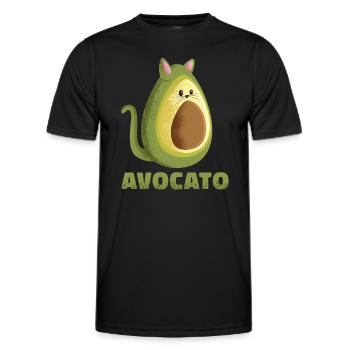 Avocado Food Guacamole Vegan - Men's Functional T-Shirt - black - Front - AI Model Male 178 dark (178cm)