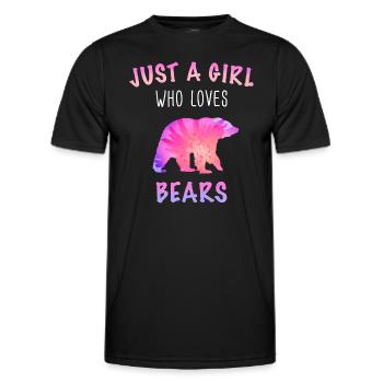 Ours Grizzly Ours bruns Ours - T-shirt sport Homme - noir - Devant - AI Model Male 178 dark (178cm)