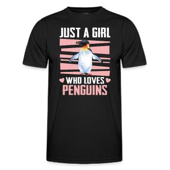 Pinguin Pinguine Tier - Männer Funktions-T-Shirt - Schwarz - Vorne - AI Model Male 178 dark (178cm)