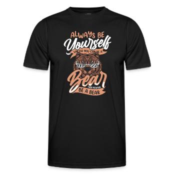 Ours Grizzli Ours brun Ours - T-shirt sport Homme - noir - Devant - AI Model Male 178 dark (178cm)
