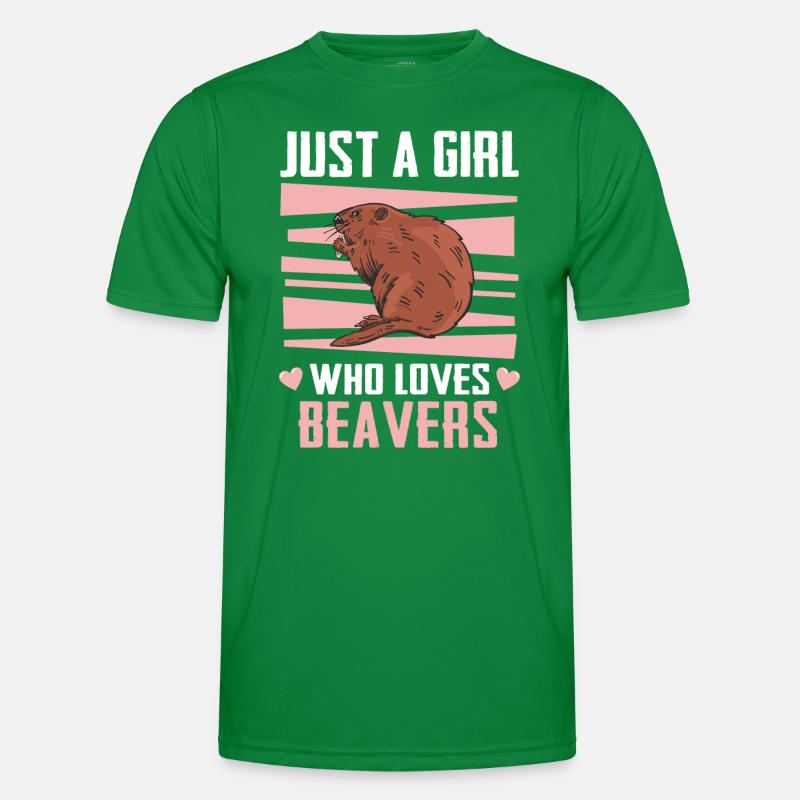 Biber Tier Männer Funktions-T-Shirt