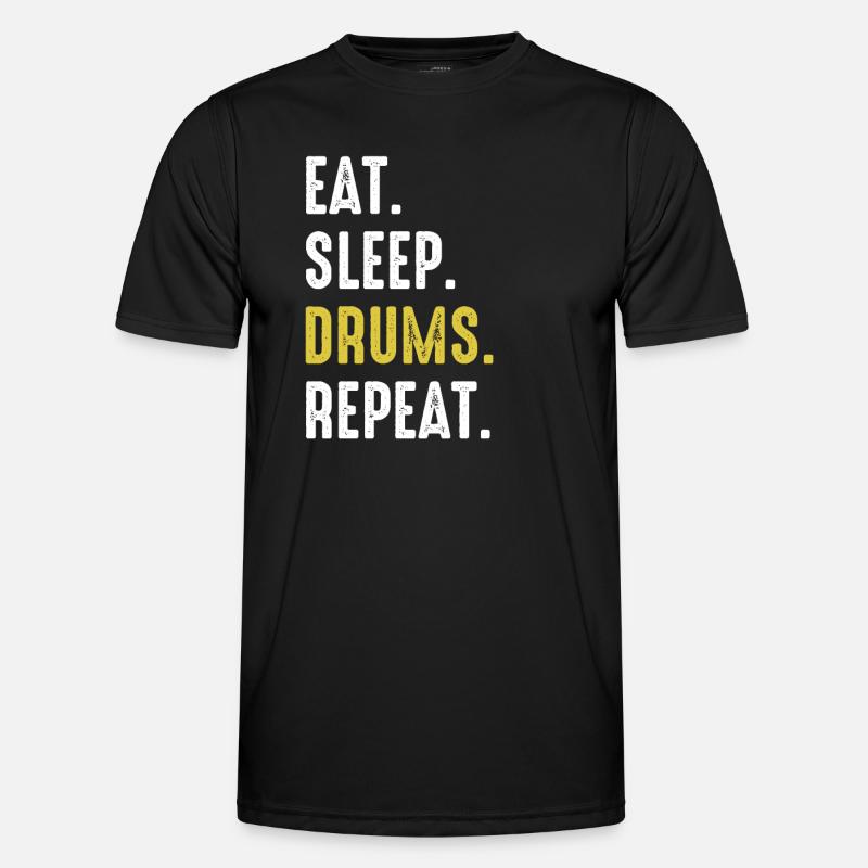 Drums Drummer Drum Drummer - Men's Functional T-Shirt - black