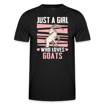 Goat Goat Goats Animal Goat - Men's Functional T-Shirt - black - Front - AI Model Male 178 dark (178cm)