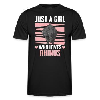 Rhinocéros Rhinocéros - T-shirt sport Homme - noir - Devant - AI Model Male 178 dark (178cm)